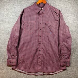 Roper Button Down Western Shirt Men's XL Red/Blue Geometric AOP Long Sleeve